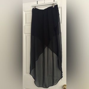 Express size S mini skirt with sheer high low detail. Barely worn